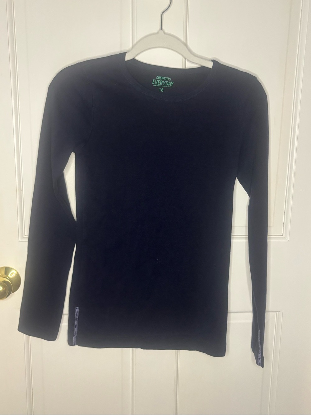 Crewcuts Navy Blue Long-Sleeve Crewneck Tee size 16